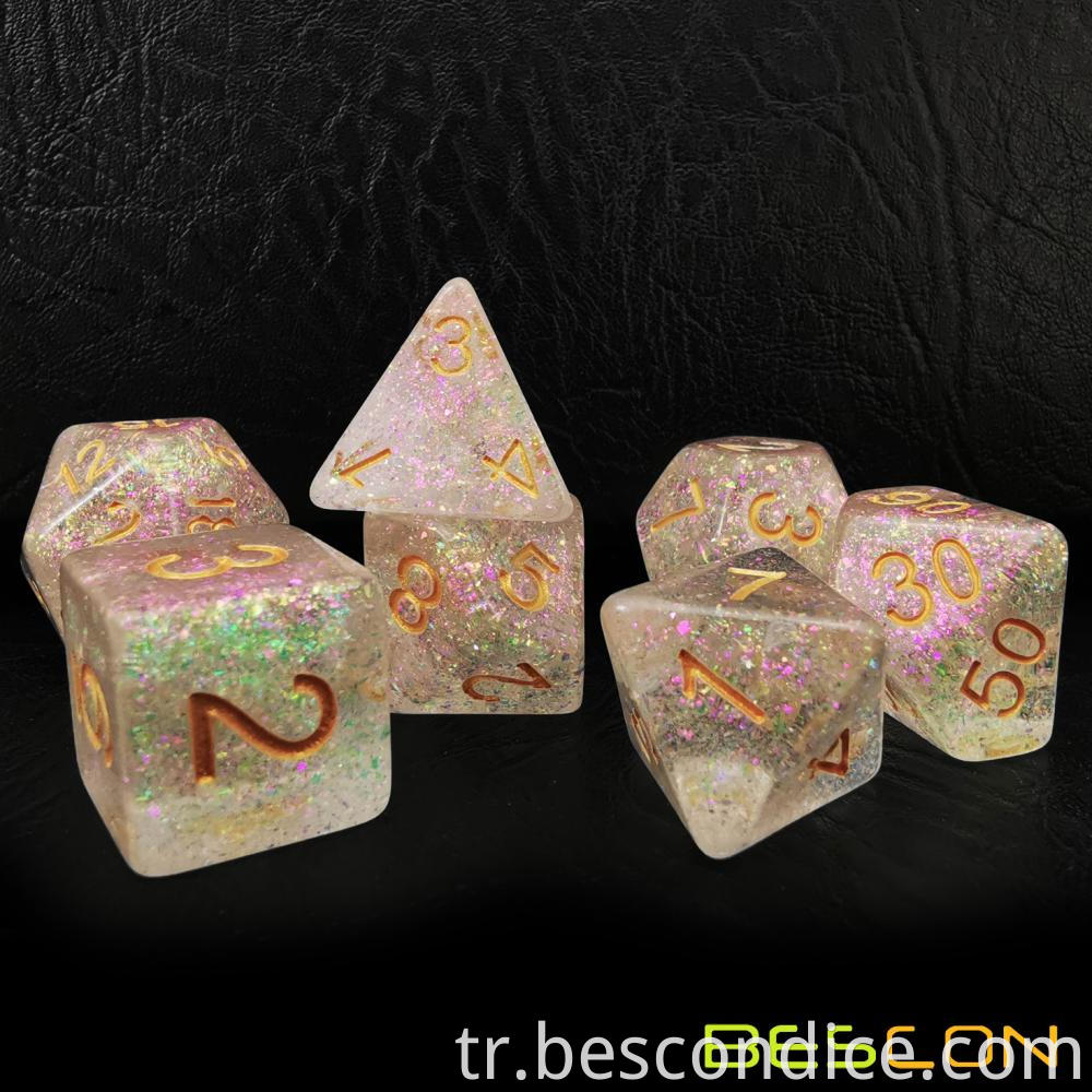 Iridecent Swirls Dice For Role Playing Game 1